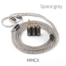 Load image into Gallery viewer, Q1 MAX 16 Stand 352 Cores Earphones Upgrade Cable 3 in 1 Silver Plated MMCX QDC KZ C Pin for QKZ HBB ZXT AS16 PRO ZSN PRO X