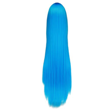 Load image into Gallery viewer, Cosplay100cm Long Blue Synthetic Hair Wigs Halloween Anime Costume Straight Heat Resistant Wig