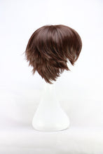 Load image into Gallery viewer, QQXCAIW Men Short Costume Cosplay Boys Dark Brown 32 Cm Heat Resistant Synthetic Hair Wigs
