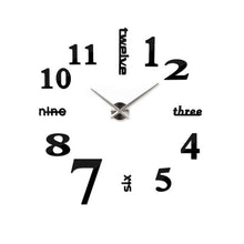 Load image into Gallery viewer, Wall Clock quartz new home decoration acrylic mirror large big size wall sticker clock modern design unique fashion gift