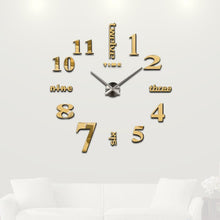 Load image into Gallery viewer, Wall Clock quartz new home decoration acrylic mirror large big size wall sticker clock modern design unique fashion gift