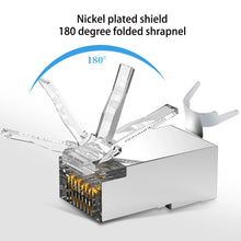 Load image into Gallery viewer, Connector 20/50/100/200/500pcs 8P8C UTP/FTP Gold Plated Network Modular Plug Ethernet Cables Cat5e Cat6 Connectors