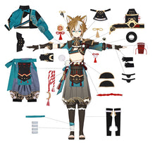 Load image into Gallery viewer, ROLECOS Game Genshin Impact Gorou Cosplay Costume Men Combat Uniform Fox Boy Costume Halloween Women Cosplay Costume Full Set