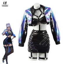 Load image into Gallery viewer, Game LOL KDA Cosplay Costume Evelynn Cosplay Costume Women Sexy KDA All Out Evelynn Costume Halloween Bra Skirt