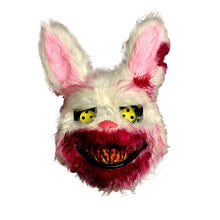 Load image into Gallery viewer, Rabbit Cosplay Mask Halloween Party Scary Head Cover Halloween Carnival Costume Headgear Props Handmade Dance Masquerade Horror