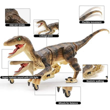 Load image into Gallery viewer, Rc Dinosaur Electric Walking Raptor Jurassic Dinosaur Kids Toy Intelligent Animal Simulation Remote Control Dinosaur