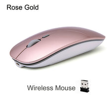 Load image into Gallery viewer, Rechargeable Optical Wireless Mouse Slient Button Ultra Thin Mini Optical Ultrathin USB 2.4G Mice