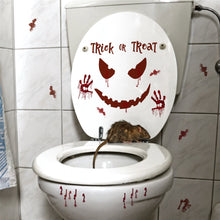 Load image into Gallery viewer, Red Blood Hand Foot Print Wall Sticker Halloween Home Decor Toilet Bathroom Decal Self Adhesive Glass Window Atmosphere Building