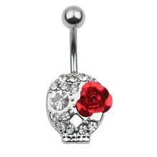 Load image into Gallery viewer, Red CZ Steel Navel Piercing Belly Button Rings Dangled 6 Styles 14G Earrings Piercing Ombligo Body Jewelry For Sexy Women Oreja