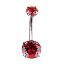 Load image into Gallery viewer, Red CZ Steel Navel Piercing Belly Button Rings Dangled 6 Styles 14G Earrings Piercing Ombligo Body Jewelry For Sexy Women Oreja