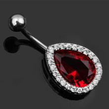 Load image into Gallery viewer, Red CZ Steel Navel Piercing Belly Button Rings Dangled 6 Styles 14G Earrings Piercing Ombligo Body Jewelry For Sexy Women Oreja