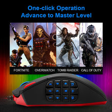 Load image into Gallery viewer, USB wired Gaming Mouse 12400DPI 19 buttons programmable game mice backlight ergonomic laptop PC computer