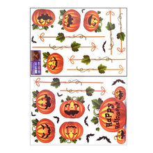 Load image into Gallery viewer, Removable Halloween Wall Stickers Horror Grim Reaper Witch Pumpkin Window Stickers For Halloween Party Home Bar Floor Wall Decal