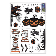 Load image into Gallery viewer, Removable Halloween Wall Stickers Horror Grim Reaper Witch Pumpkin Window Stickers For Halloween Party Home Bar Floor Wall Decal