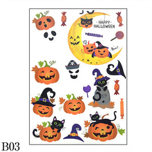 Load image into Gallery viewer, Removable Halloween Wall Stickers Horror Grim Reaper Witch Pumpkin Window Stickers For Halloween Party Home Bar Floor Wall Decal