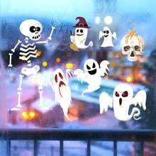 Load image into Gallery viewer, Removable Halloween Wall Stickers Horror Grim Reaper Witch Pumpkin Window Stickers For Halloween Party Home Bar Floor Wall Decal