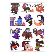 Load image into Gallery viewer, Removable Halloween Wall Stickers Horror Grim Reaper Witch Pumpkin Window Stickers For Halloween Party Home Bar Floor Wall Decal