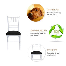 Load image into Gallery viewer, Removable Spandex Stretch Elastic Chair Hood Seat Covers Kitchen Dining Room Wedding Banquet Cushion Covers Washable Slipcover