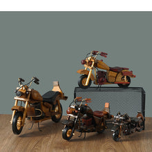 Load image into Gallery viewer, Retro Wooden Motorcycle Model Car Toy Doll Ornaments Wooden Handmade Home Office Decoration Crafts Children's Birthday Gifts