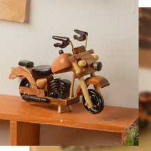 Load image into Gallery viewer, Retro Wooden Motorcycle Model Car Toy Doll Ornaments Wooden Handmade Home Office Decoration Crafts Children's Birthday Gifts