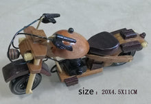 Load image into Gallery viewer, Retro Wooden Motorcycle Model Car Toy Doll Ornaments Wooden Handmade Home Office Decoration Crafts Children's Birthday Gifts