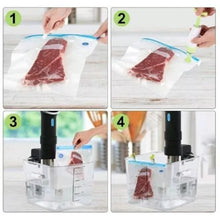 Load image into Gallery viewer, Reusable Vacuum Bags for Food Storage Seal Bags Set Ziplock Freezer Bag with Hand Pump Bag Sous Vide Bags Packages for Freezing