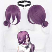 Load image into Gallery viewer, Reze Cosplay Wig Anime Chainsaw Man Purple Mixed Ponytail Hair Pelucas Halloween Carnival Party Costume Role Play + a wig cap