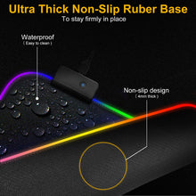Load image into Gallery viewer, RGB Gaming Mouse Pad Large Mouse Pad Gamer XXL Led Computer Mousepad Big Mouse Mat with Backlight Carpet For keyboard Desk Mat