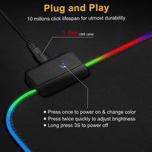 Load image into Gallery viewer, RGB Gaming Mouse Pad Large Mouse Pad Gamer XXL Led Computer Mousepad Big Mouse Mat with Backlight Carpet For keyboard Desk Mat