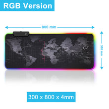 Load image into Gallery viewer, RGB Mousepad Gaming Mouse Pad XXL Large Mouse Pad Gamer LED Big Mouse Mat Computer Carpet with Backlight Mause keyboard Desk Mat