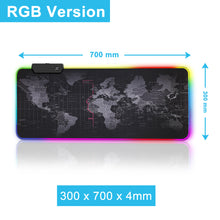 Load image into Gallery viewer, RGB Mousepad Gaming Mouse Pad XXL Large Mouse Pad Gamer LED Big Mouse Mat Computer Carpet with Backlight Mause keyboard Desk Mat