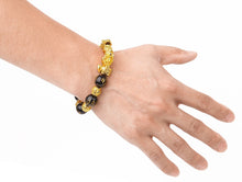 Load image into Gallery viewer, Wealth and Good Luck Chinese Fengshui Pixiu Bracelet Unisex Wristband Men Women Bracelets Obsidian Beads Bracelet Jewelry Gift