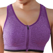 Load image into Gallery viewer, Yoga Workout Bra Breathable Wire free Padded Push Up Sports Top