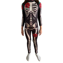 Load image into Gallery viewer, Robot Halloween Skeleton Cosplay Costumes Sexy Slim Jumpsuit for Women Halloween Carnival Future Technology Steampunk Bodysuit