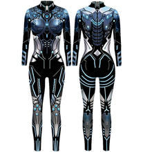Load image into Gallery viewer, Women's Robot Punk Jumpsuit Catsuit Sexy Cosplay Costumes Zentai Halloween Bodysuit