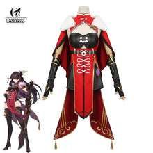 Load image into Gallery viewer, Cosplay Costume Beidou Cosplay Costume Women Black Red Costume Halloween Dress Cloak Full Set
