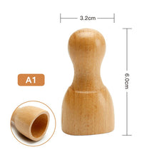 Load image into Gallery viewer, Roller Massager Wood Therapy Body Massage Tool Foot Face Shoulder Neck Hand Push Roller Massager Body Soothing Massage Tool