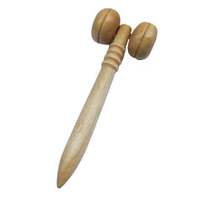 Load image into Gallery viewer, Roller Massager Wood Therapy Body Massage Tool Foot Face Shoulder Neck Hand Push Roller Massager Body Soothing Massage Tool