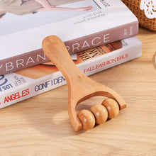 Load image into Gallery viewer, Roller Massager Wooden Therapy Body Massage Tool Foot Face Shoulder Neck Hand Push Roller Massager Body Soothing Massage Tool
