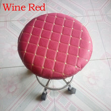 Load image into Gallery viewer, Round Chair Cover Bar Stool Solid Color Elastic Seat Protector Cotton Fabric Seat Chair Covers for Home Slipcovers
