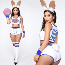 Load image into Gallery viewer, Space Lola Bunny Rabbit Cosplay Costume Rabbit Bunny Jam Costumes Women Girls Halloween Party Clothes Tops Shorts Outfit Set
