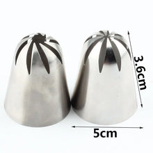 Load image into Gallery viewer, Tips Pastry Large Size 2 Pcs Cream Steel Stainless Nozzle Icing Piping Set Decorating Cupcake Cakes Baking Tools