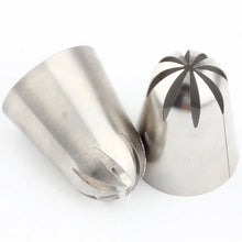 Load image into Gallery viewer, Tips Pastry Large Size 2 Pcs Cream Steel Stainless Nozzle Icing Piping Set Decorating Cupcake Cakes Baking Tools