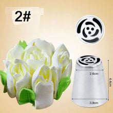 Load image into Gallery viewer, Tulip Icing Piping Nozzles Stainless Steel Flower Cream Pastry Tips Nozzles Bag Cupcake Cake Decorating Tools Molds 1pc