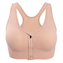 Load image into Gallery viewer, Yoga Bra Women Shockproof Gym Shirt Sports Bra Front Zipper Big Lady Push Up Brassiere Sportswear
