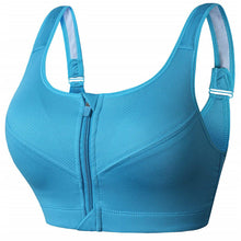 Load image into Gallery viewer, Yoga Bra Women Shockproof Gym Shirt Sports Bra Front Zipper Big Lady Push Up Brassiere Sportswear