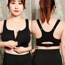 Load image into Gallery viewer, Yoga Bra Women Shockproof Gym Shirt Sports Bra Front Zipper Big Lady Push Up Brassiere Sportswear
