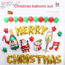 Load image into Gallery viewer, Christmas Decoration Balloon Set Happy New Year English Letter Aluminum Balloon Package Showcase Shop