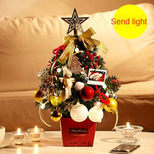 Load image into Gallery viewer, Festival Mini Christmas Tree Ornaments 50cm Desktop Christmas Tree with Light Golden Red