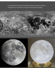 Load image into Gallery viewer, Led Small Night Lamp Chargeable with Remote Control Pat Lamp 3D Printing Moon Light